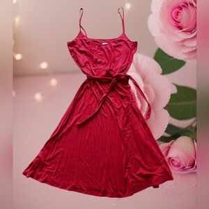 LOFT  Pink Dress with Tie Waist
